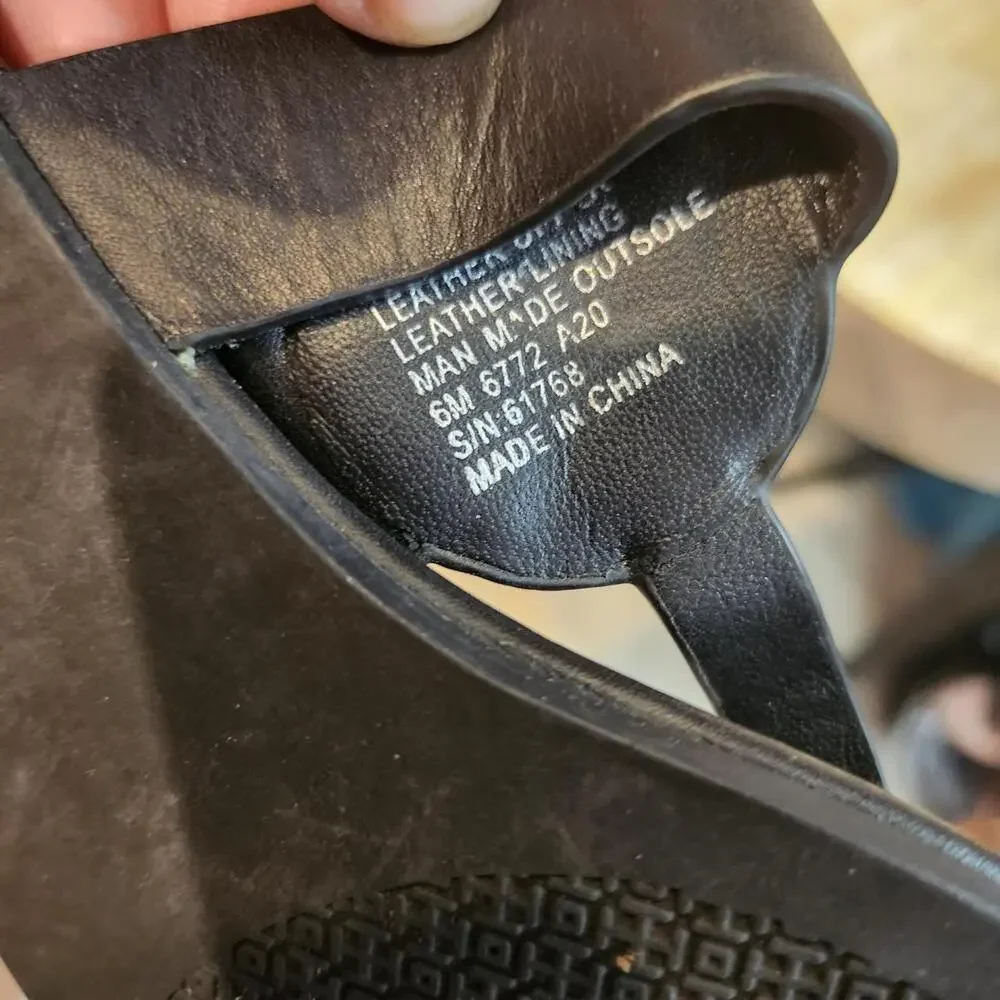 Tory Burch Black Bryce Flat Thong Sandals
